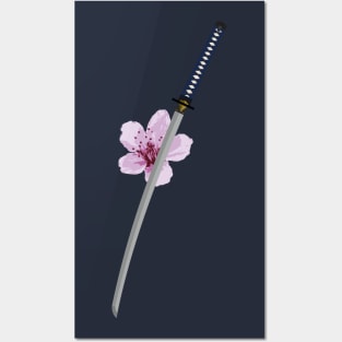 Cherry Katana Posters and Art